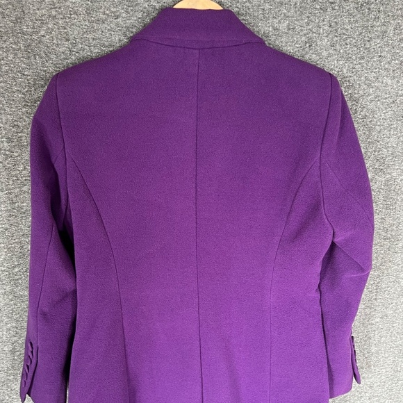 Sergio Hudson x Target Full-Length Notch Lapel Coat Sz S Purple Office Preppy - Picture 8 of 15